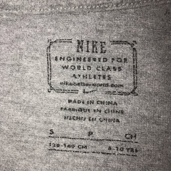 Nike Gray and Green Long Sleeve Shirt Size 8-10 - Picture 5 of 6